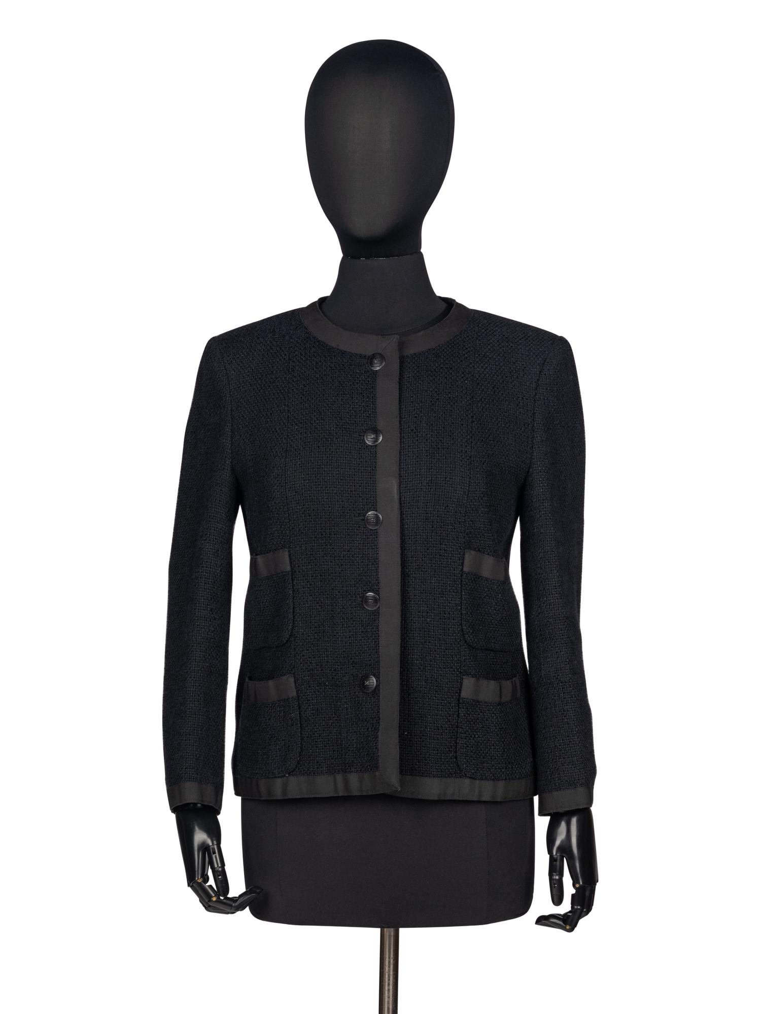 CHANEL BLACK TWEED JACKET