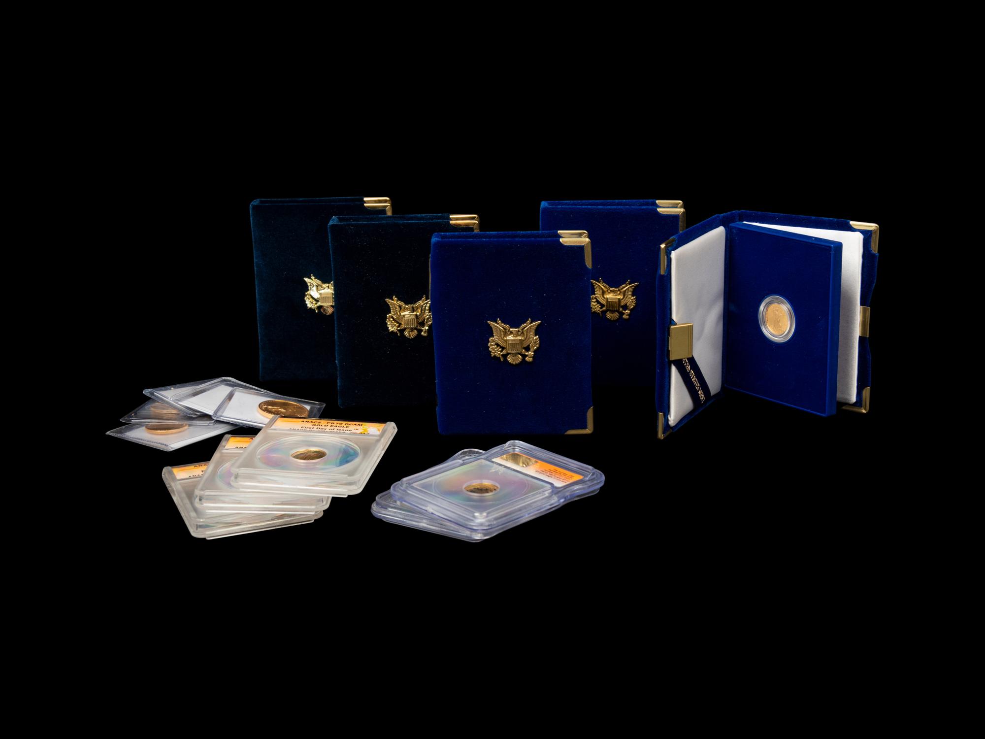 A Collection of Gold Eagle Proof and Mint Coins