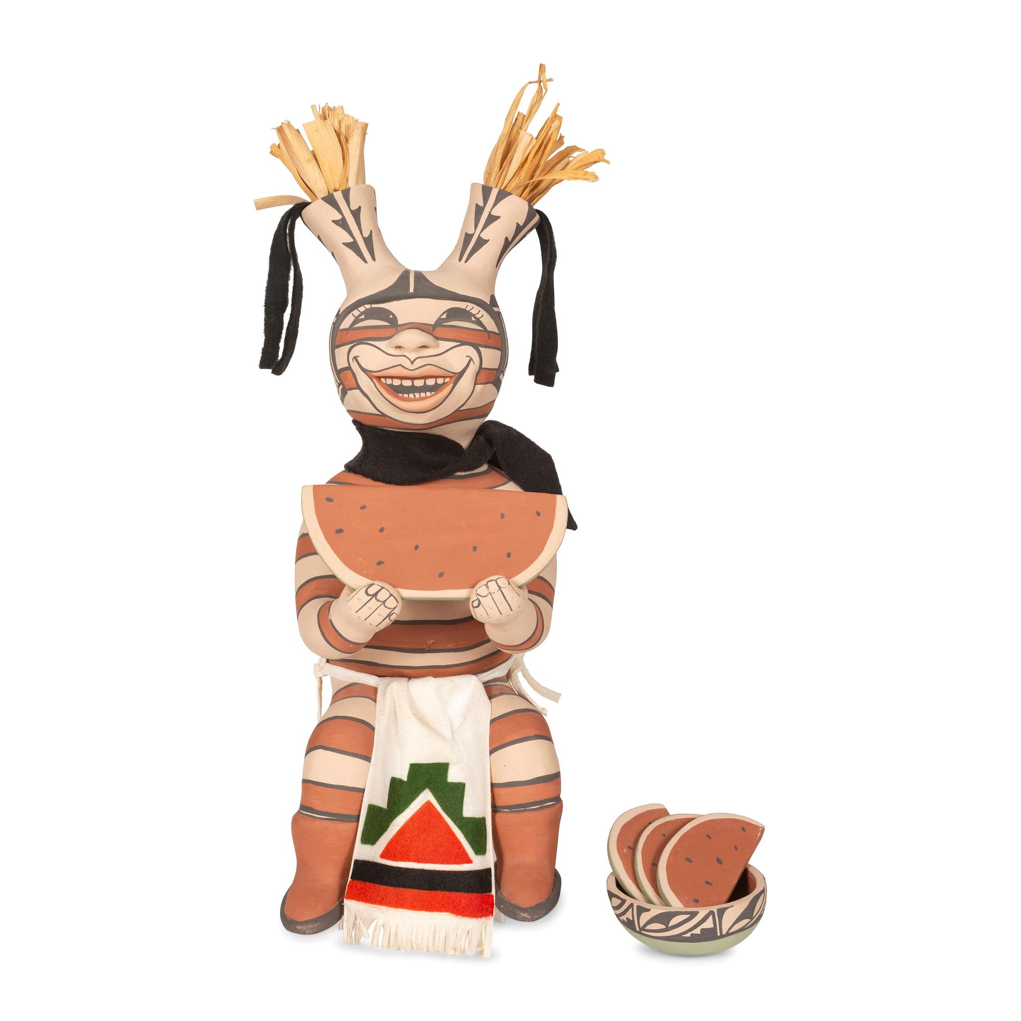 Pottery Koshare with Watermelon