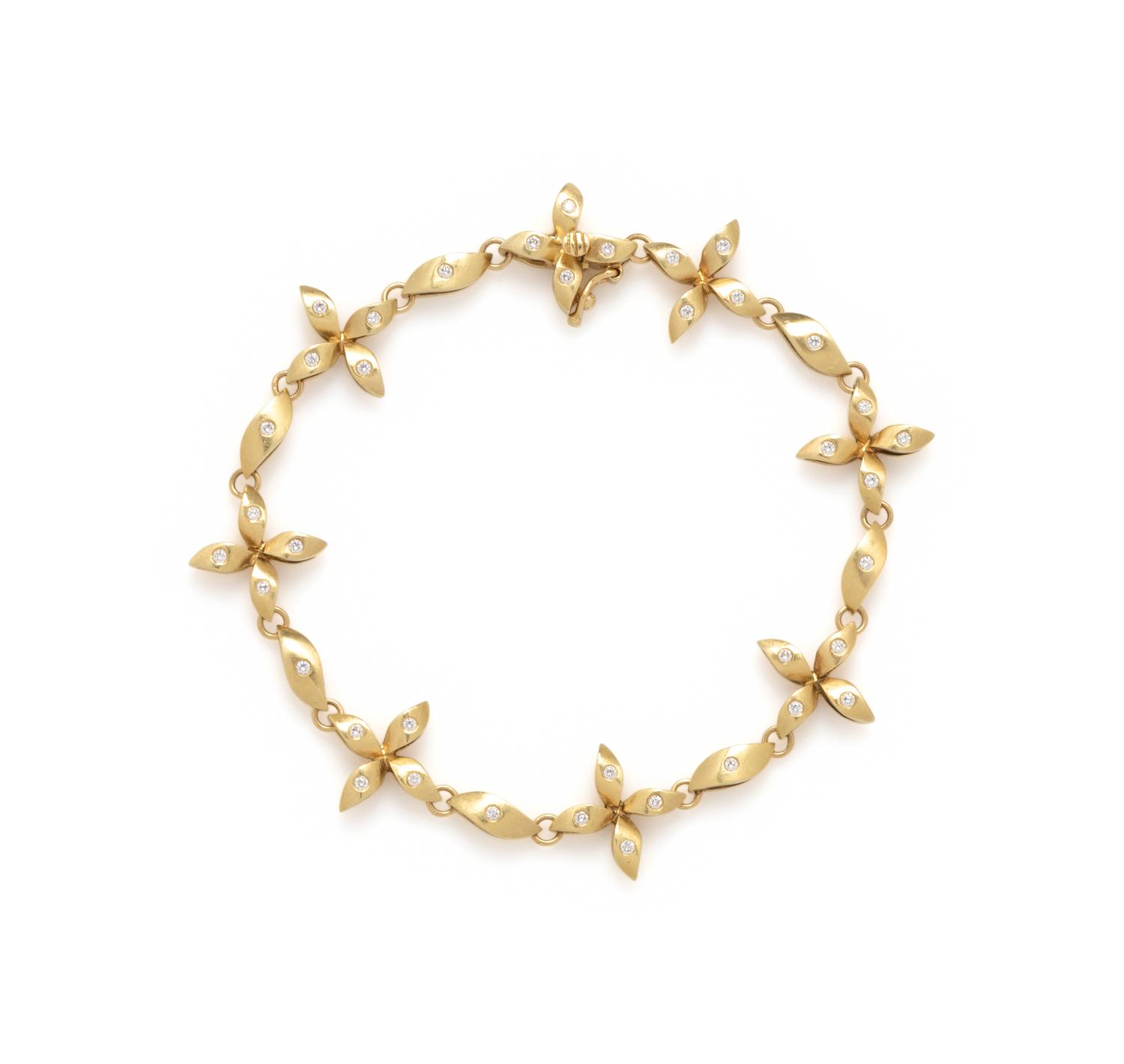 YELLOW GOLD AND DIAMOND BRACELET