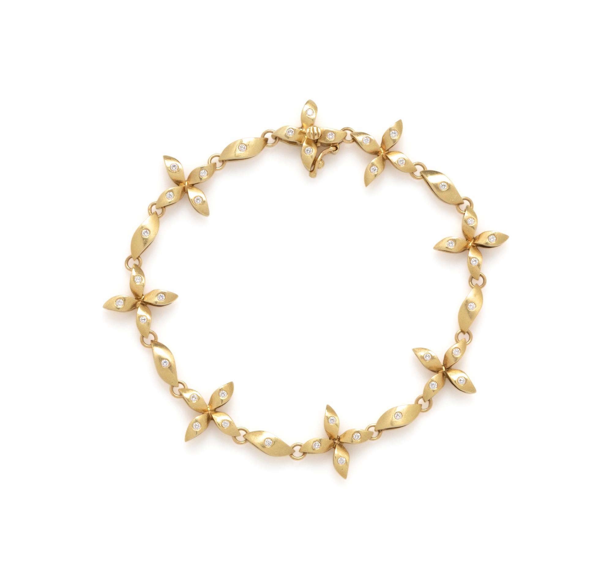 YELLOW GOLD AND DIAMOND BRACELET