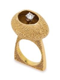Cartier, Lucas, Brutalist, Gold and Diamond Ring