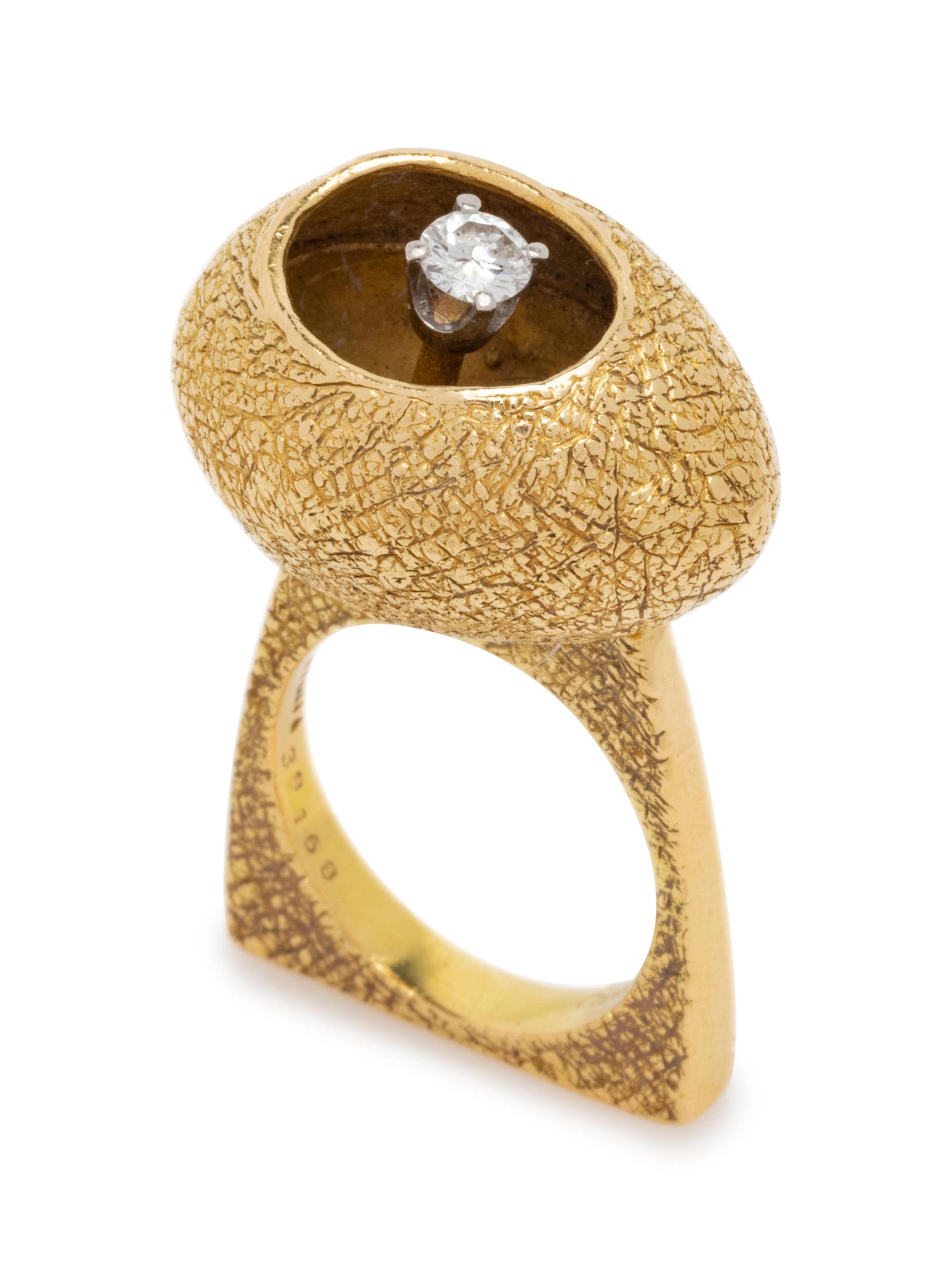 Cartier, Lucas, Brutalist, Gold and Diamond Ring