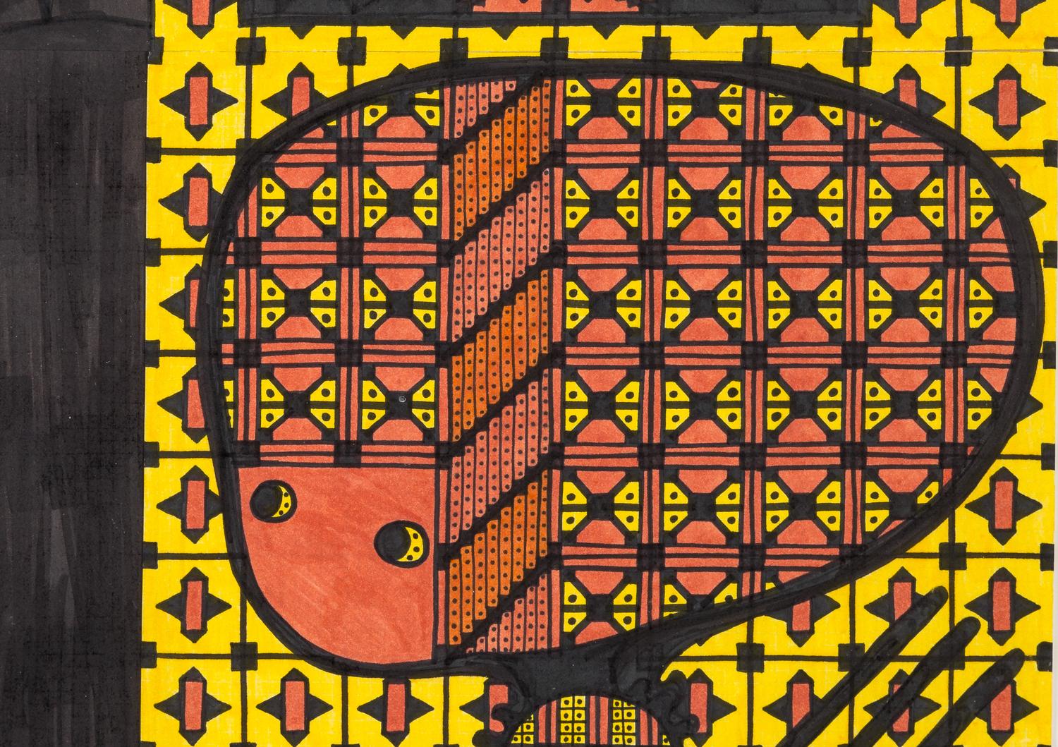 Untitled (Figures in Yellow, Red and Black)