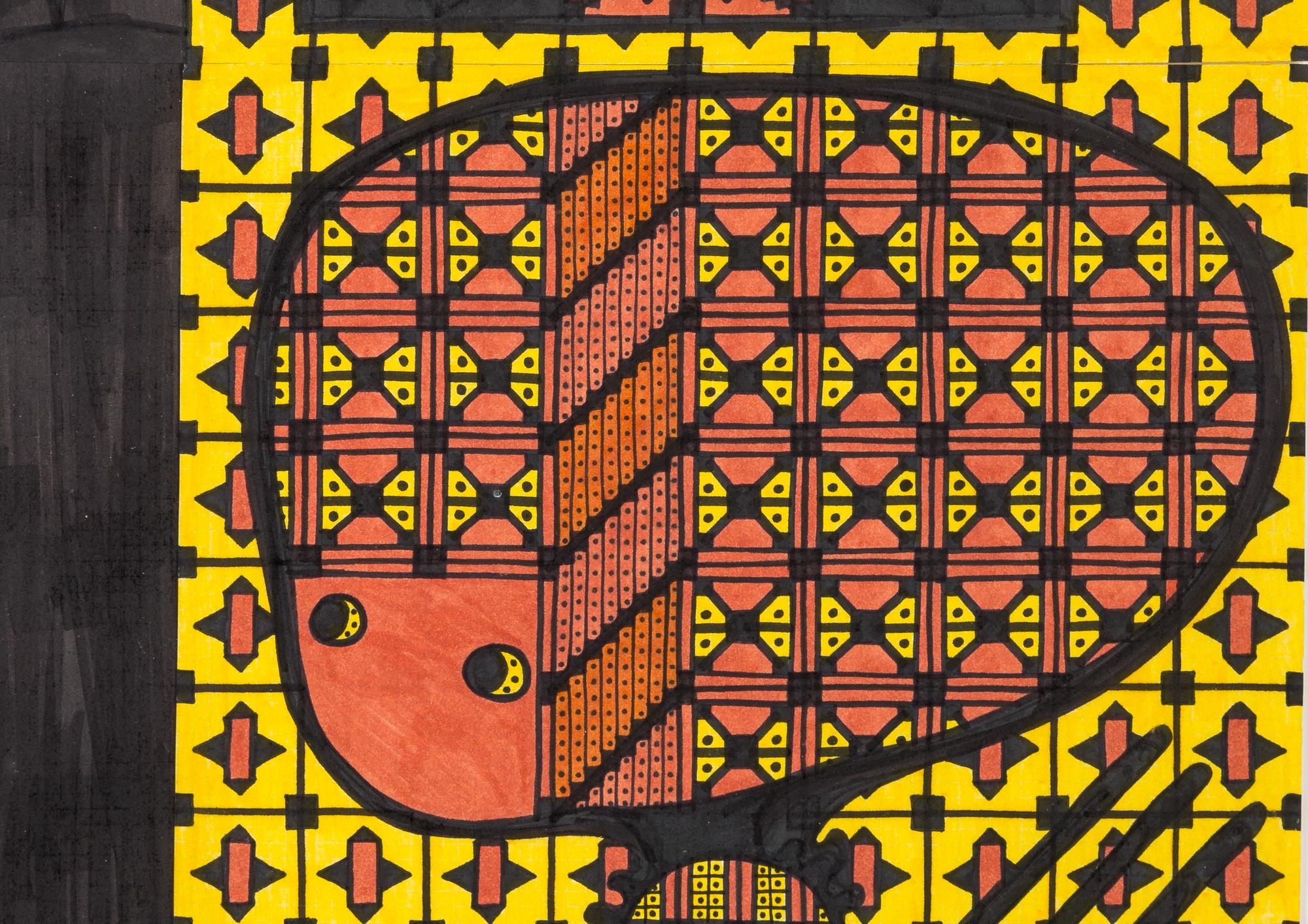 Untitled (Figures in Yellow, Red and Black)