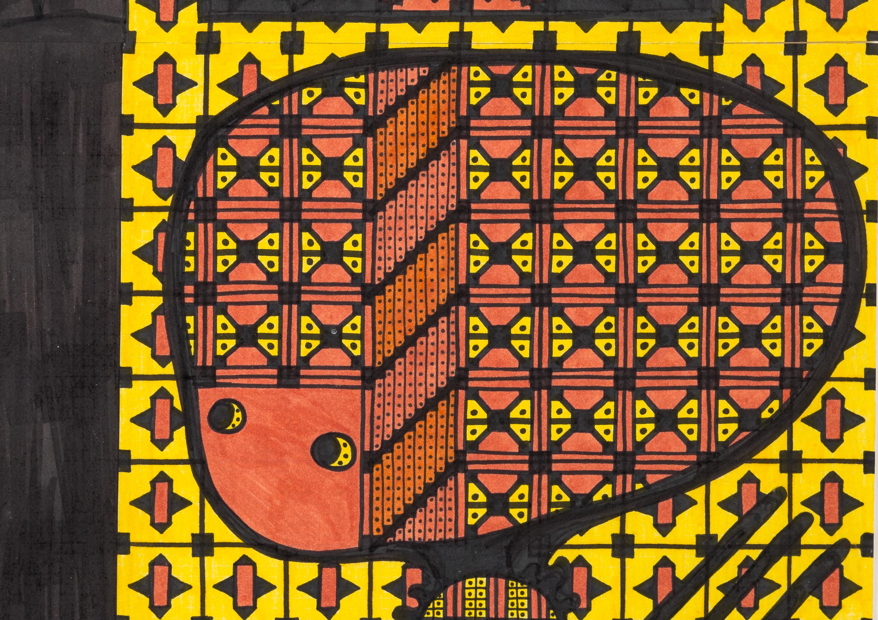 Untitled (Figures in Yellow, Red and Black)