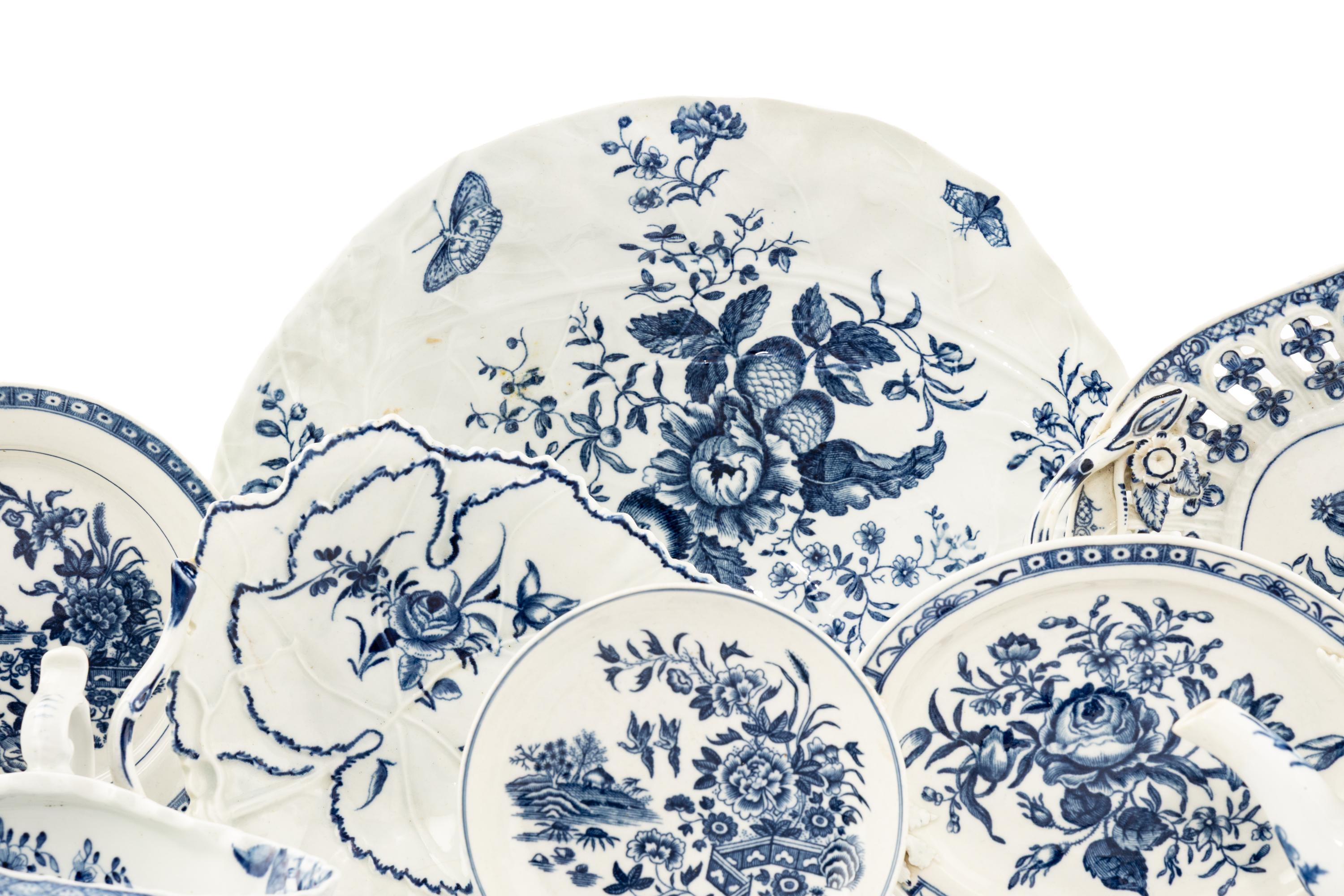 A Group of Worcester and Other Porcelain Table Articles