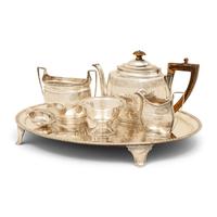 An American Silver Assembled Four-Piece Tea Service