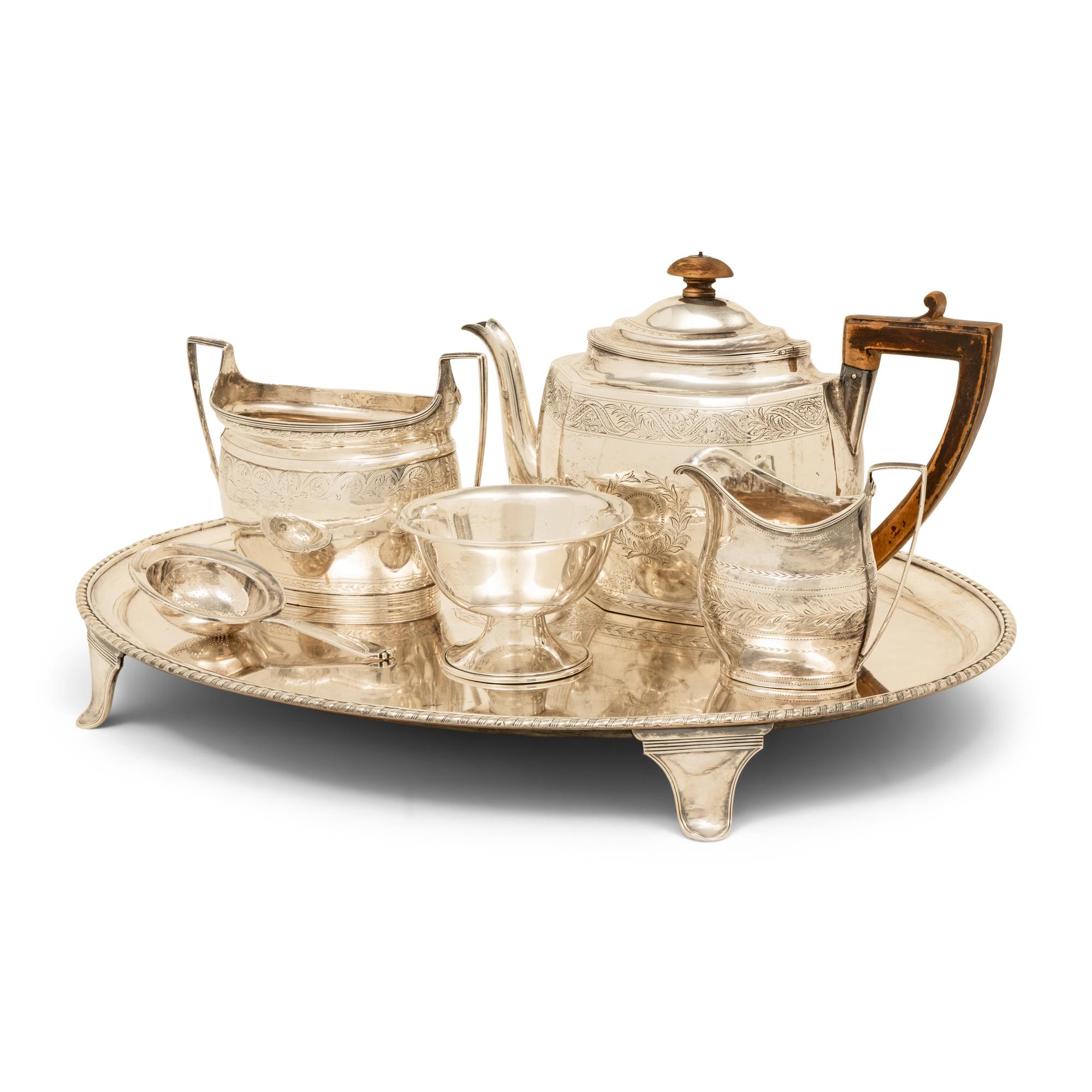 An American Silver Assembled Four-Piece Tea Service