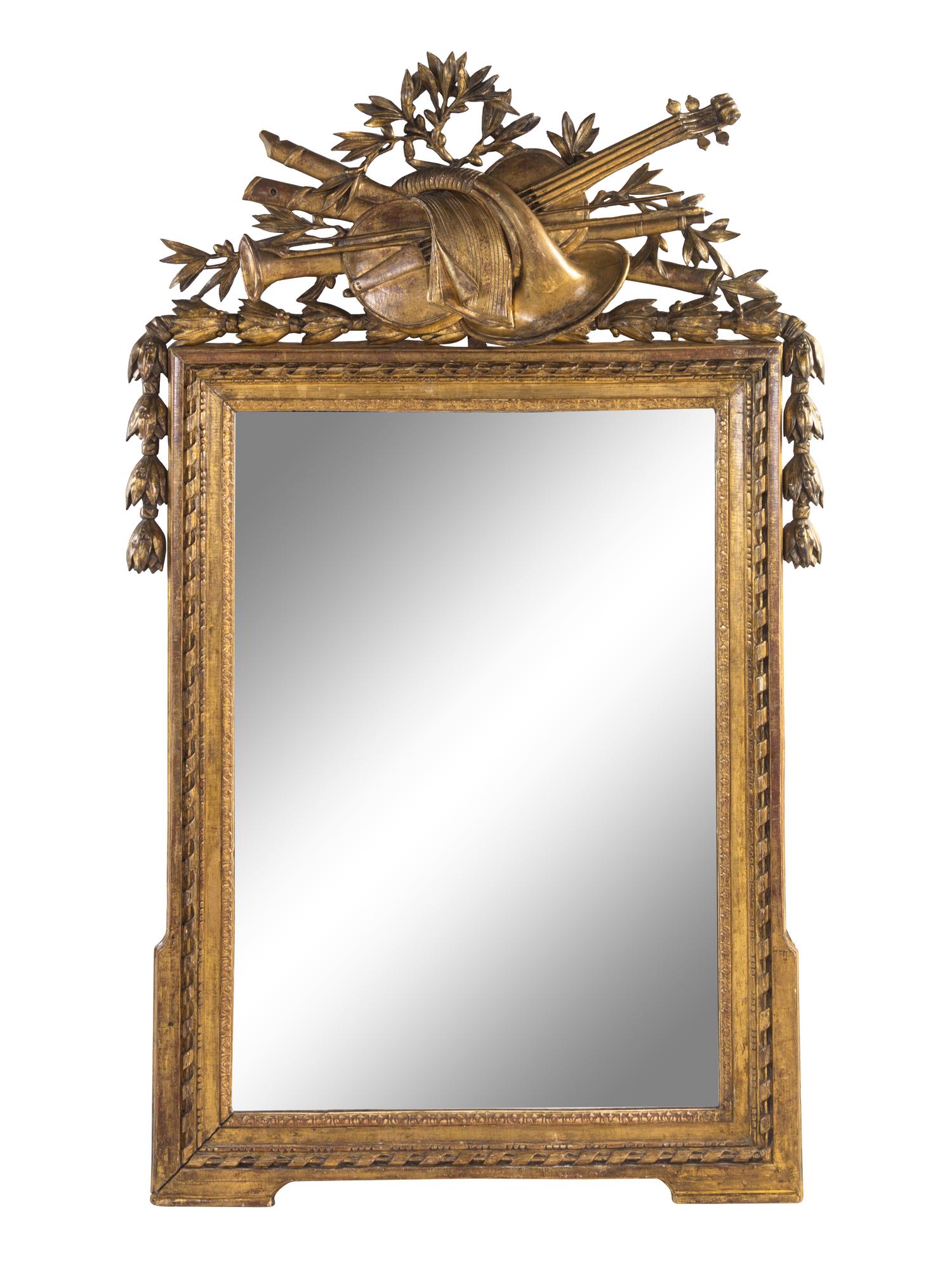 A Louis XVI Giltwood Mirror