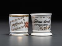 Two Porcelain Occupational Shaving Mugs