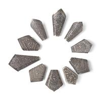 10 Southeast Asian Silver Metal Leaf Holders
