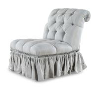 A Button Tufted Slipper Chair