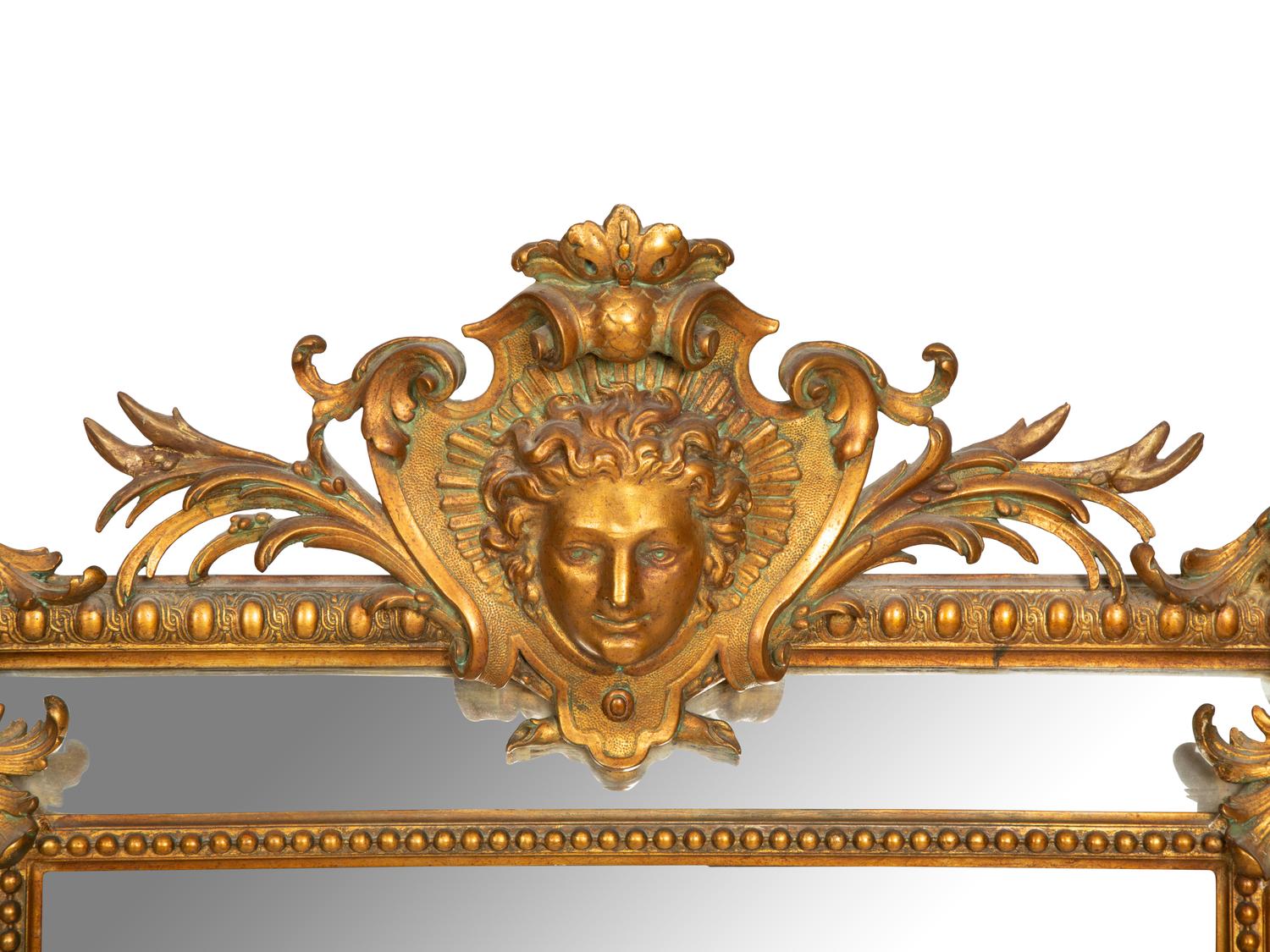 A Napoleon III Style Giltwood Mirror