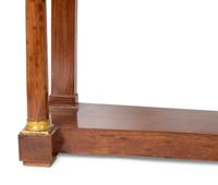 An Empire Style Gilt Bronze Mounted Mahogany Marble-Top Console Table — CIRCA 1840