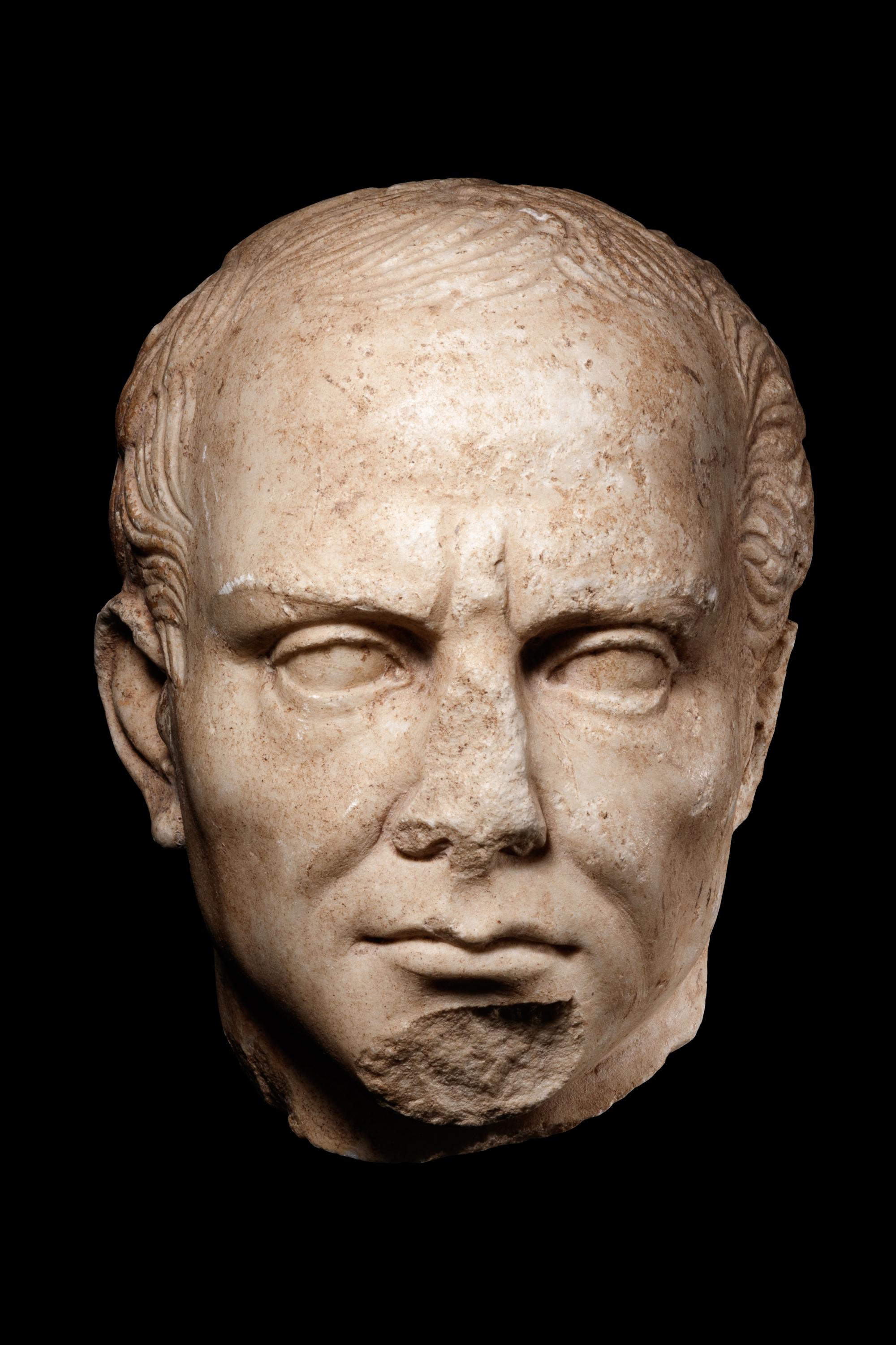 A Roman Marble Head of a Man
