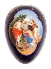 A Royal Vienna Egg Form Box