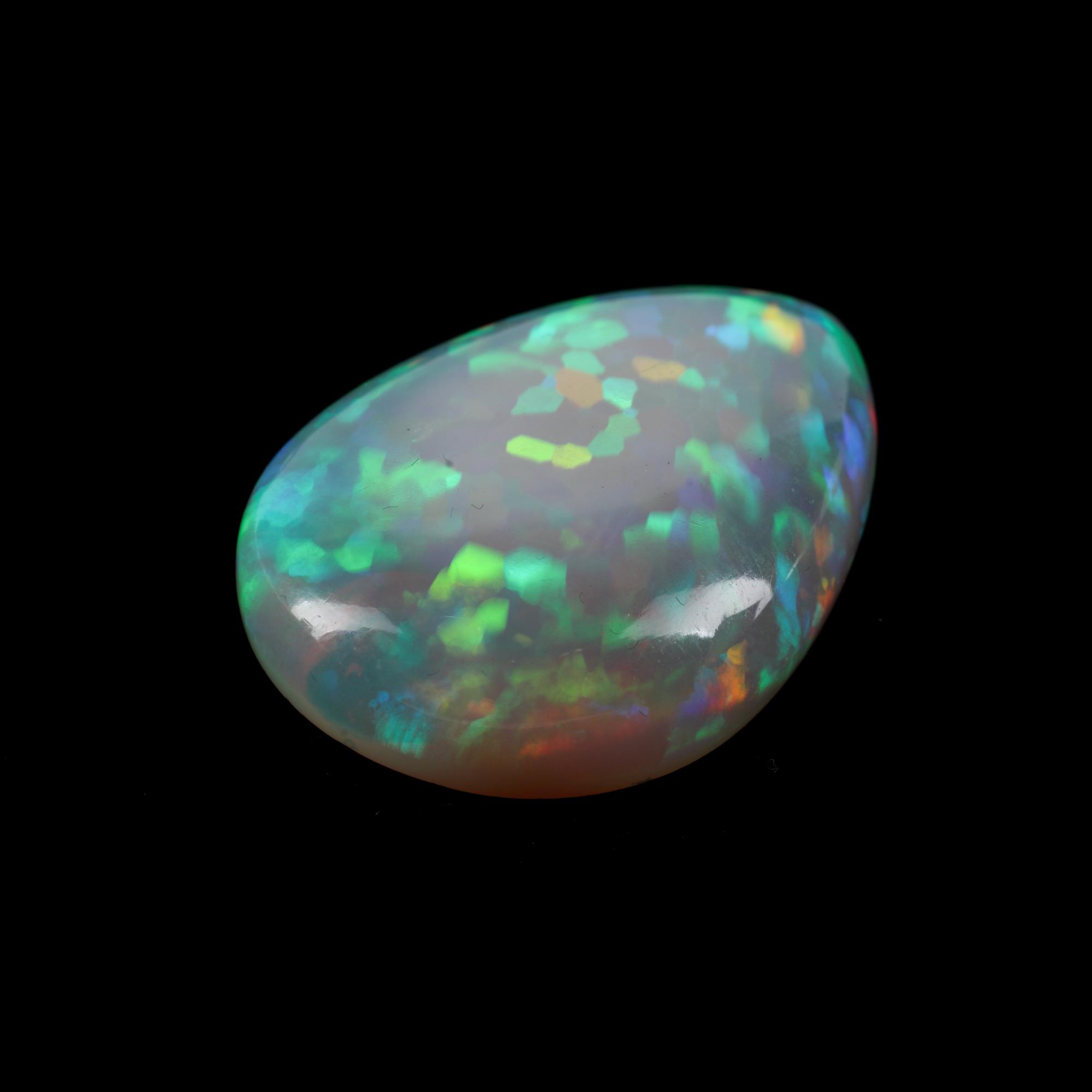 A Large Unmounted Pear-Shaped Opal Cabochon