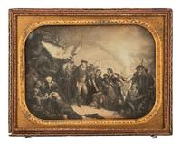 American Art in Daguerreotypes Whole plate daguerreotype of American painting George Washington at Valley Forge by T.H. Matteson (1813-1884).