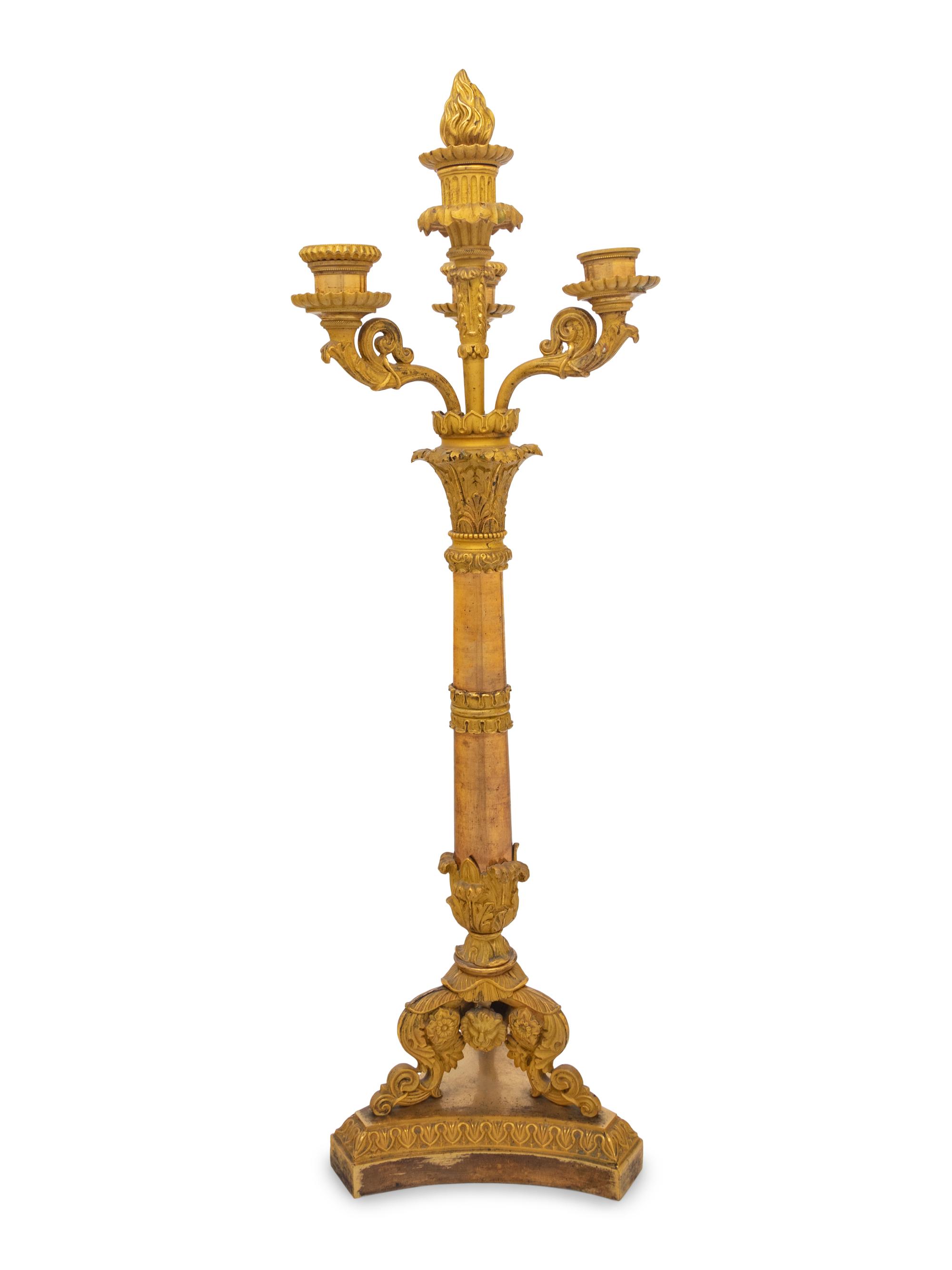A Louis Philippe Gilt Bronze Four-Light Candelabrum