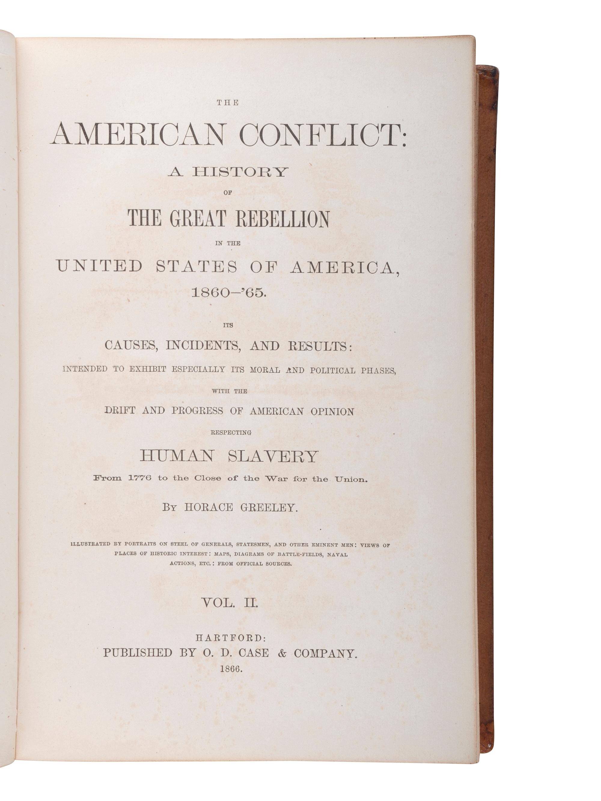 [CIVIL WAR]. A group of 7 contemporary and late-19th century histories of the Civil War and Reconstruction, comprising: