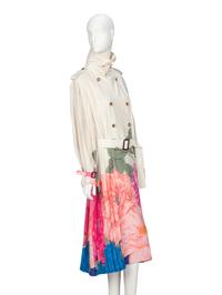 VALENTINO, PRINTED SILK TRENCH COATDRESS