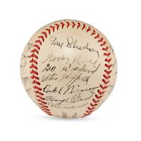 A 1944 Boston Braves Team Signed Autograph Baseball