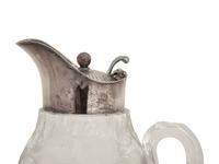 Two American Cut-Glass and Silver-Plate Pitchers