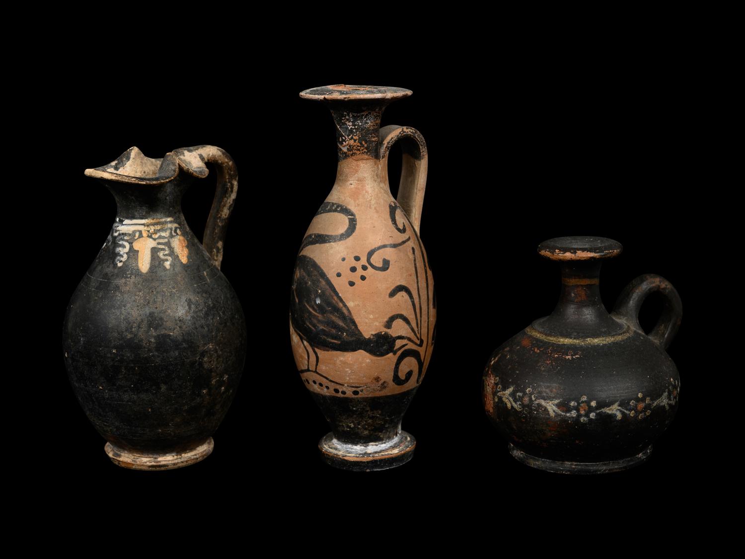 Three Greek Pottery Vessels