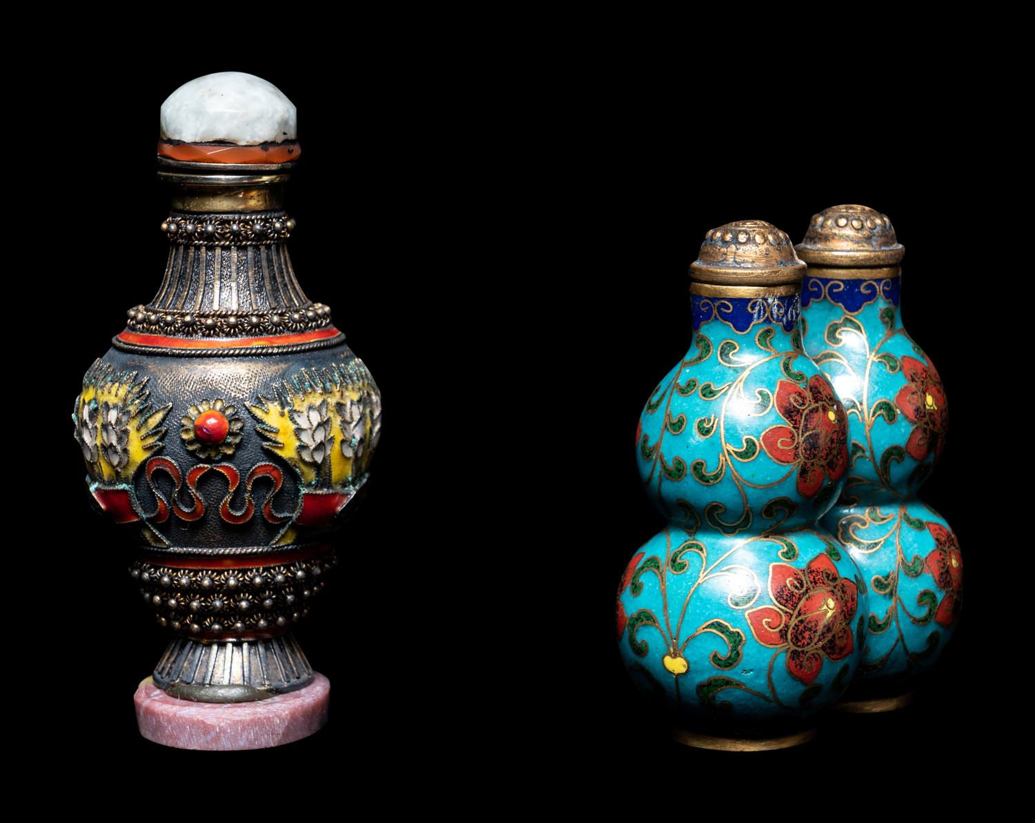 Two Chinese Metal Snuff Bottles