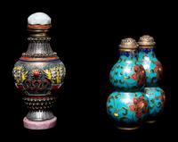 Two Chinese Metal Snuff Bottles