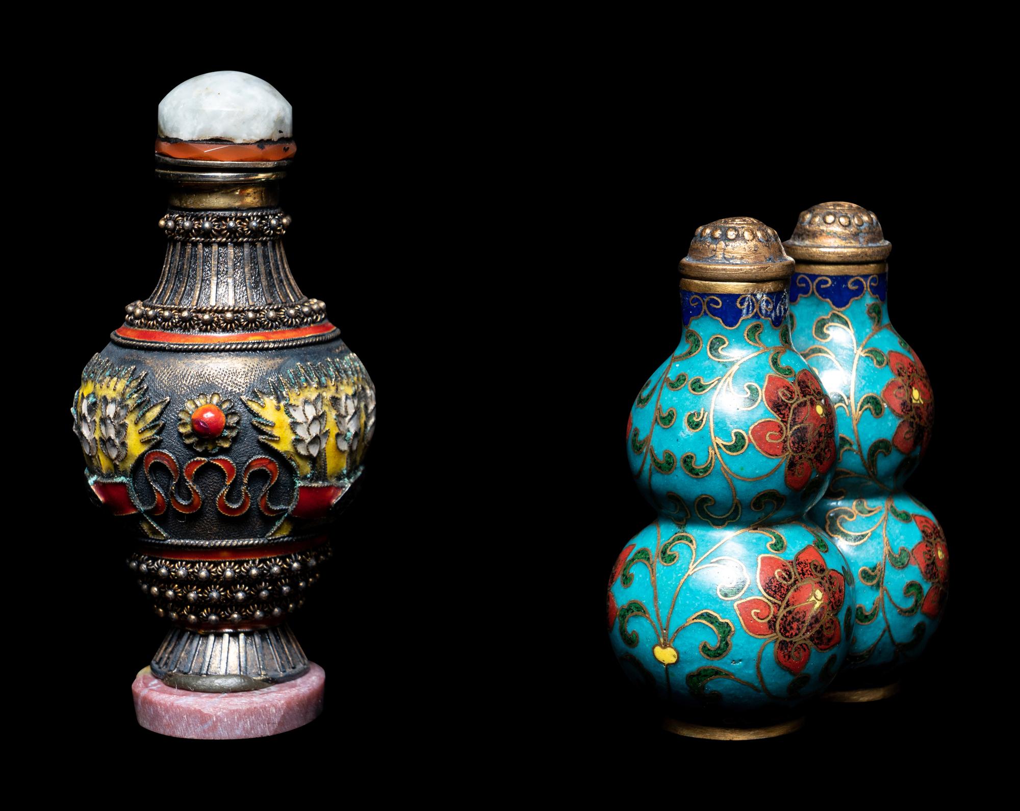 Two Chinese Metal Snuff Bottles