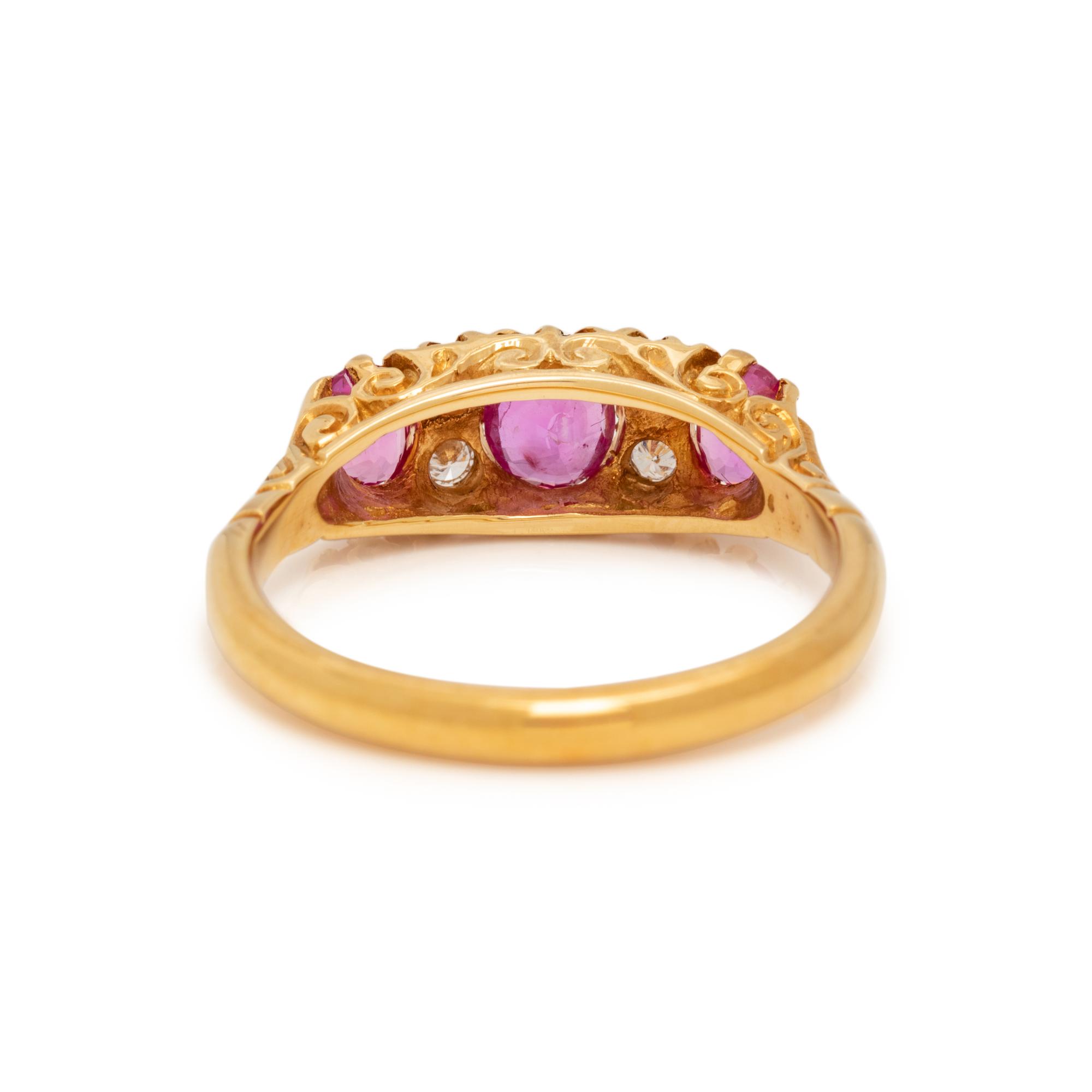 PINK SAPPHIRE AND DIAMOND RING