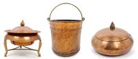 A Collection of Copper Articles Diameter of cauldron 14 inches. — MID TO LATE 20TH CENTURY