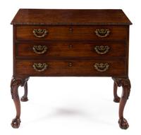 A George II Carved Mahogany Chest of Drawers Height 32 1/8 x width 36 x depth 21 1/4 inches. — MID-18TH CENTURY