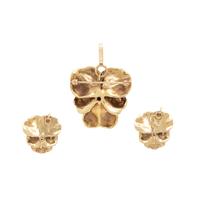 DIAMOND AND ENAMEL PANSY PENDANTS