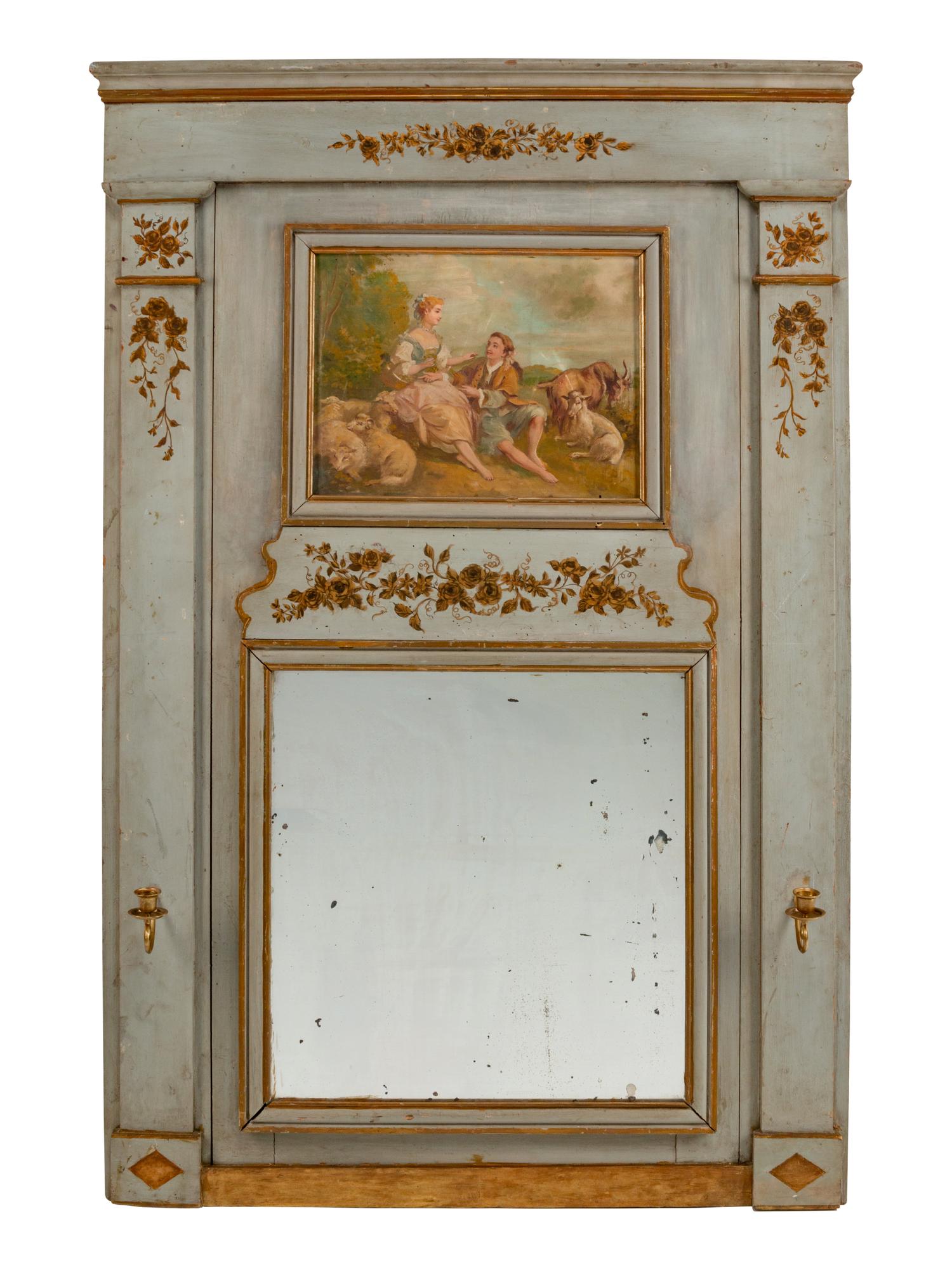 A Louis XVI Later-Painted Trumeau — LATE 18TH CENTURY