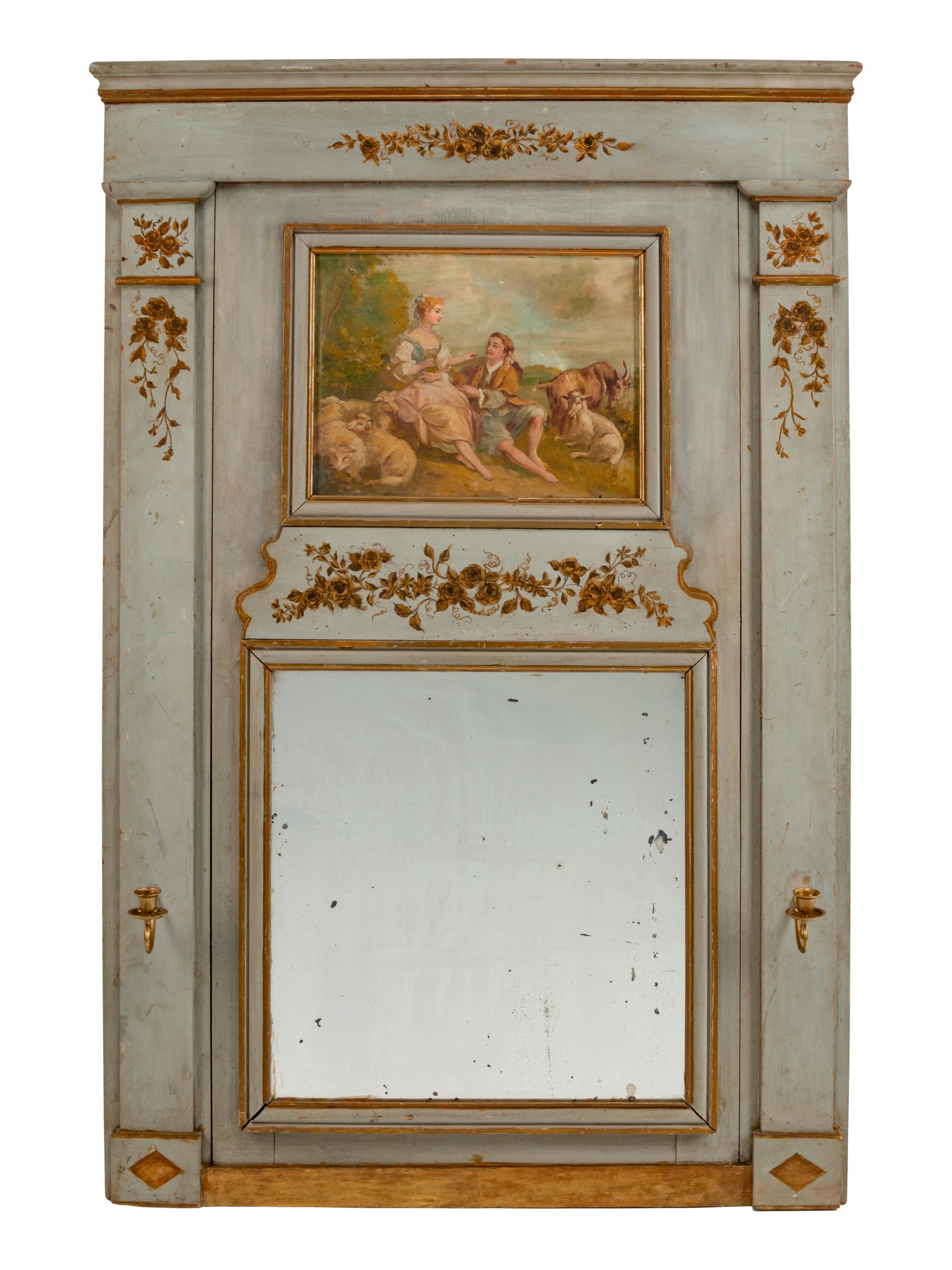 A Louis XVI Later-Painted Trumeau — LATE 18TH CENTURY