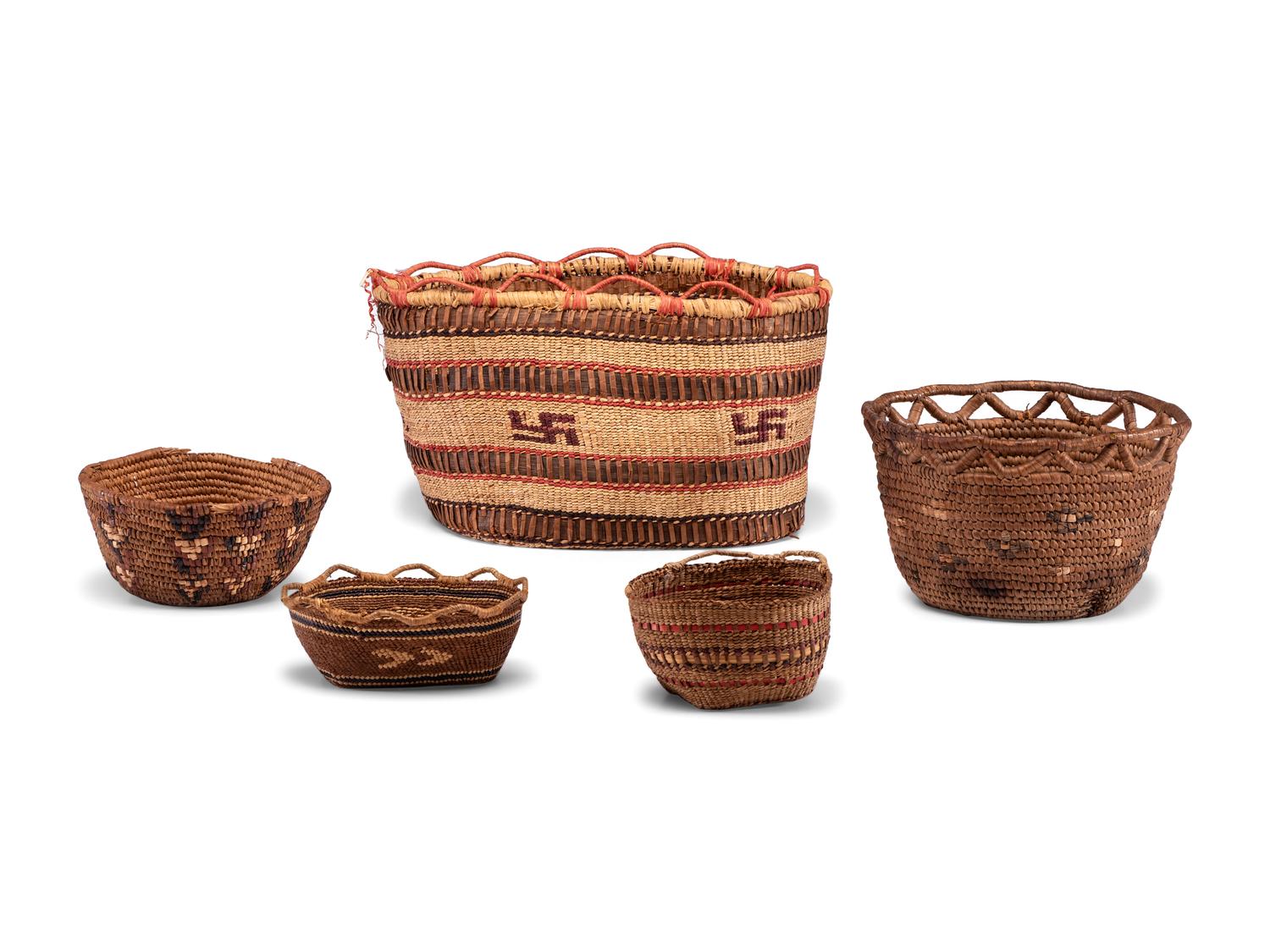 Nuu-chah-nulth / Makah Polychrome Baskets
