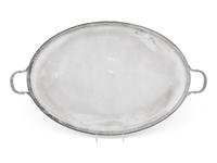 An English Silver-Plate Handled Serving Tray