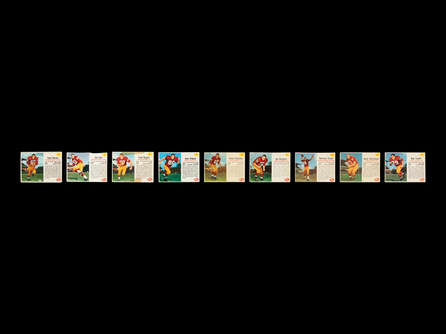 A Near Set of 1962 Post Cereal Football Cards (172/200)