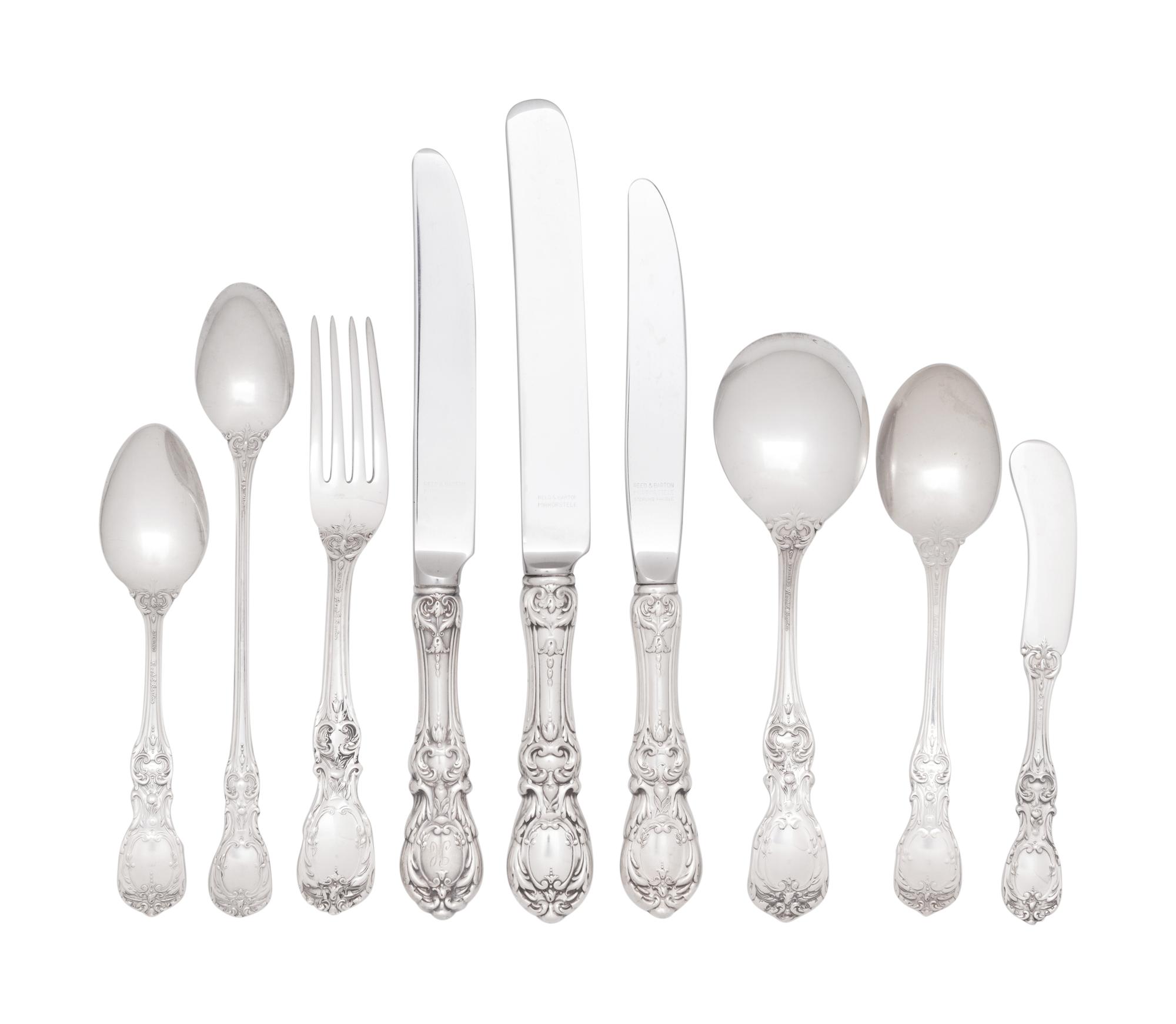 A Reed and Barton Francis I Silver Flatware Service