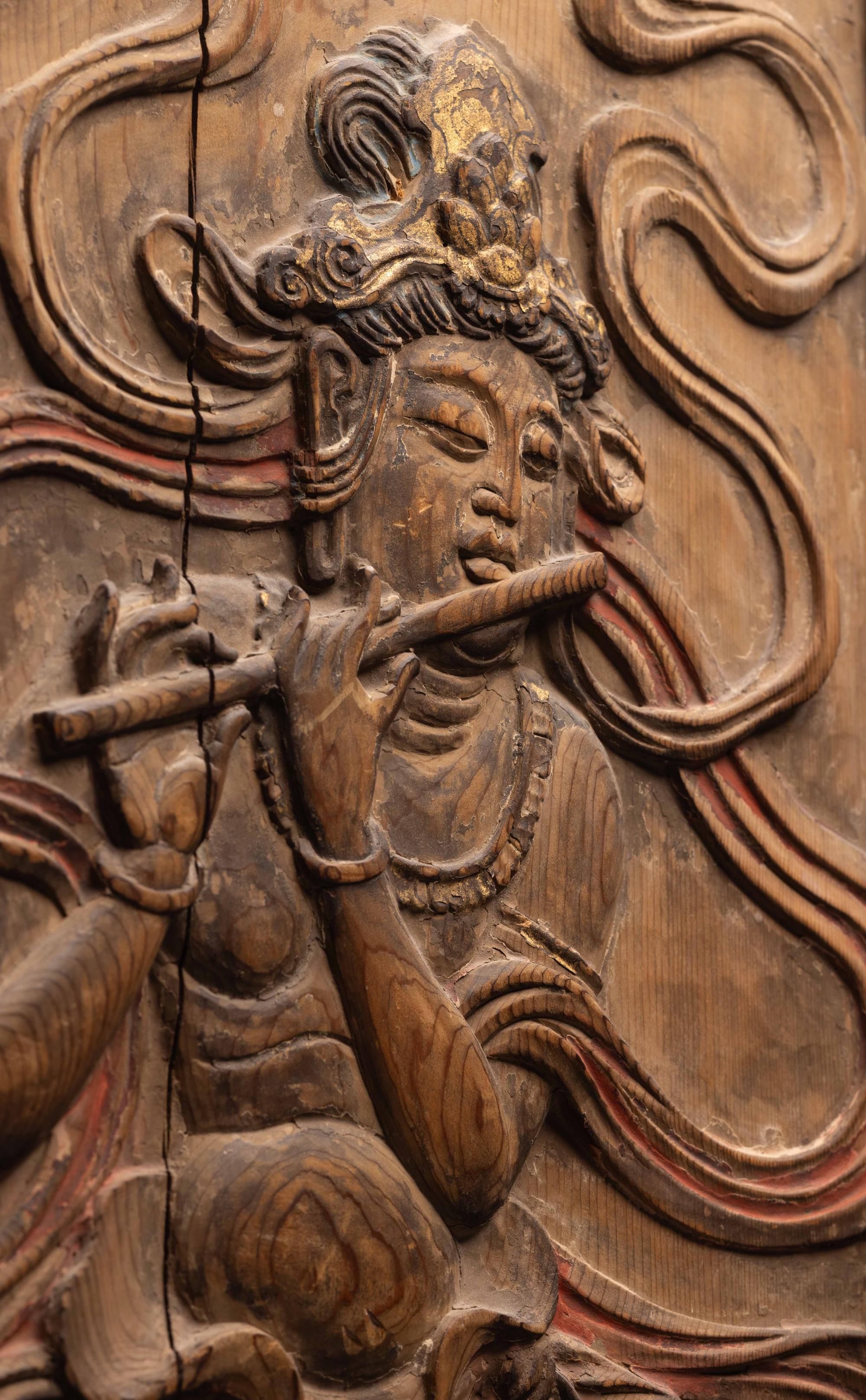 A Pair of Japanese Wood Plaques