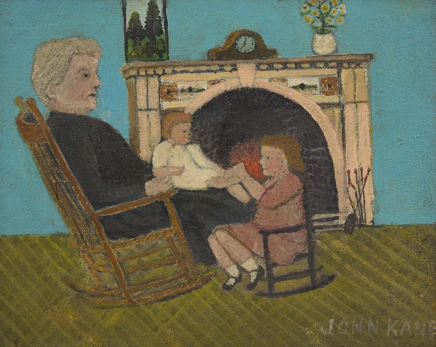 John Kane (American, 1860-1934) - Grandma at Fireside