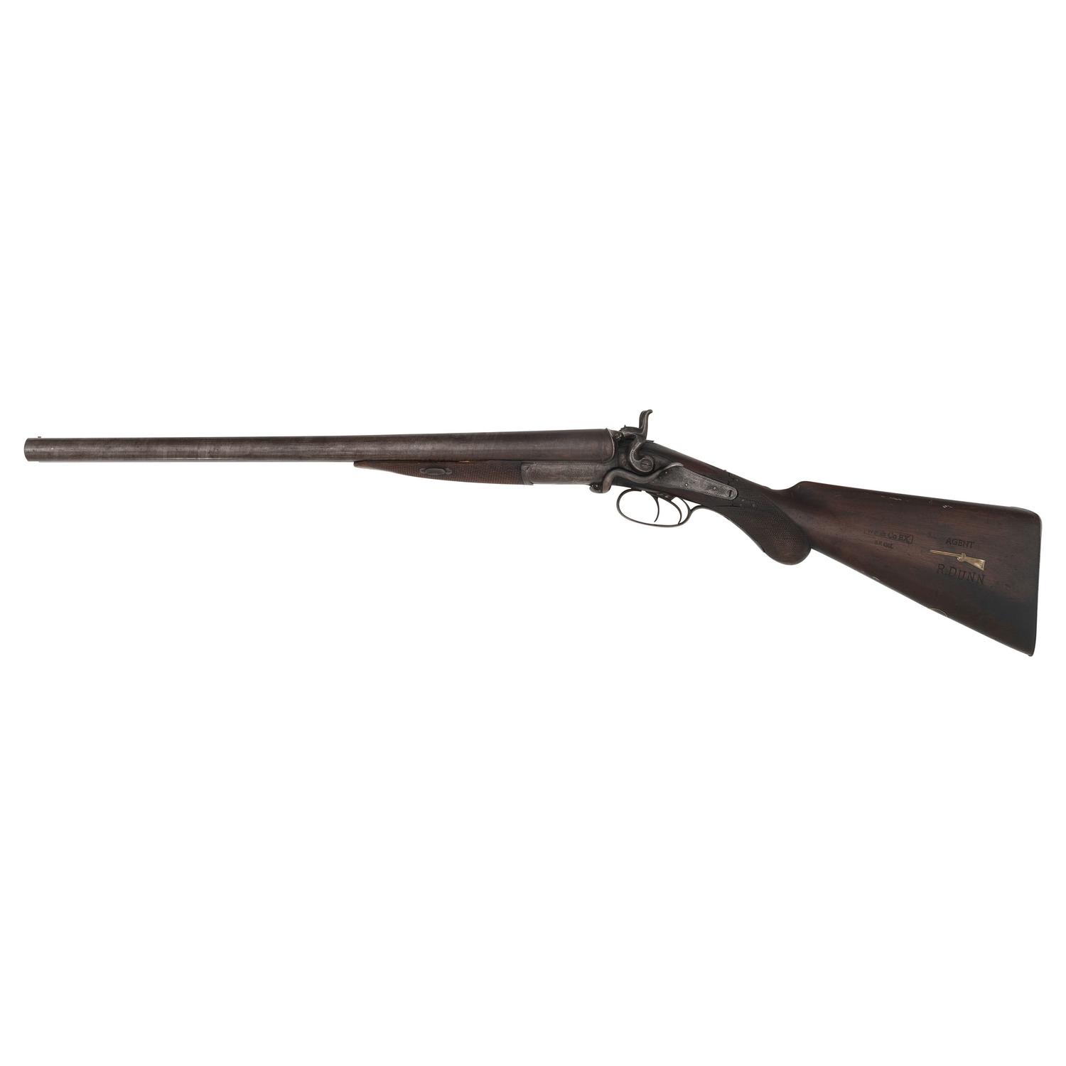 William Moore & Co. Side Lever Coach Gun with Decorative Wells Fargo Markings