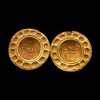 A Pair of Nariño Gold Ear Ornaments