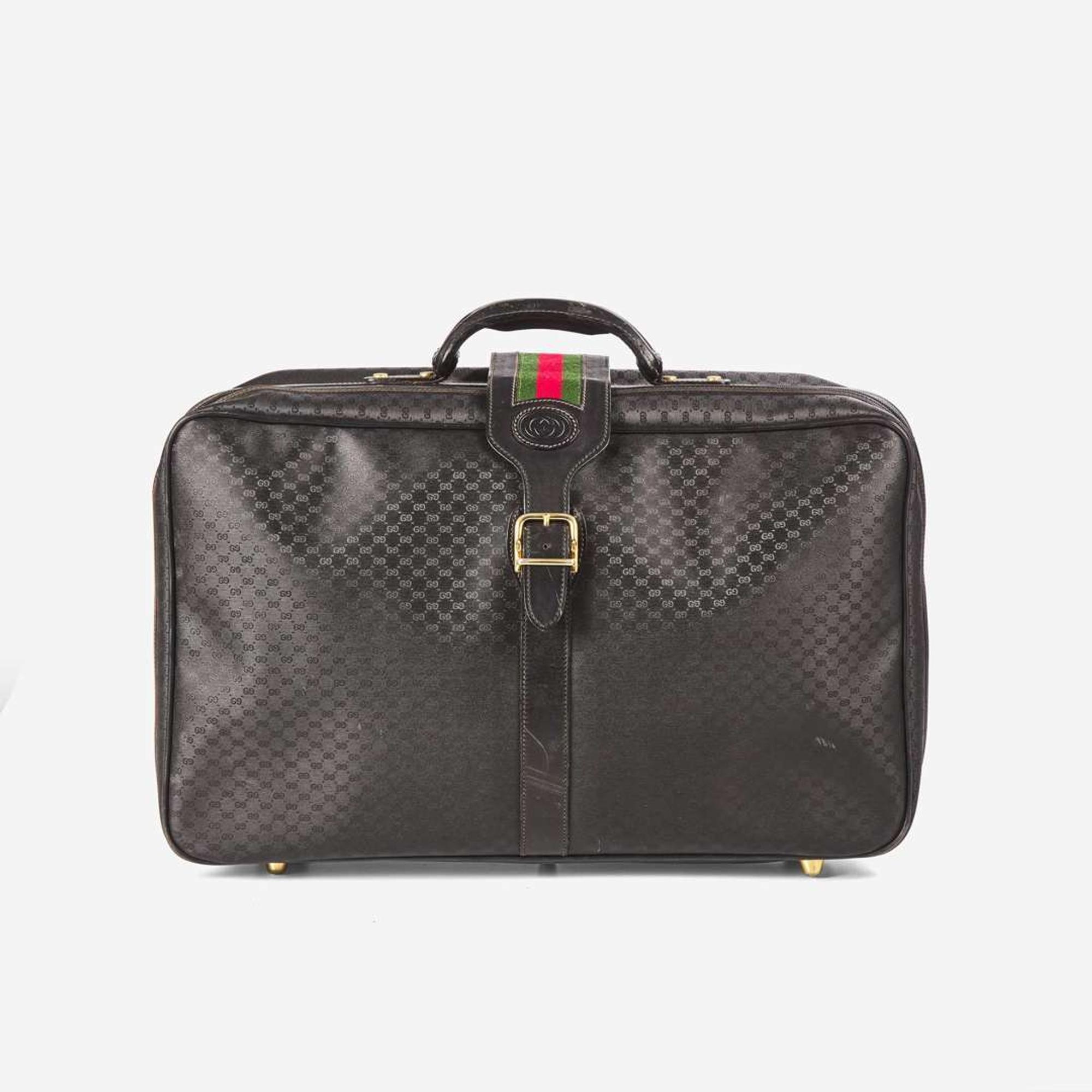A Vintage Gucci Web Suitcase Gucci