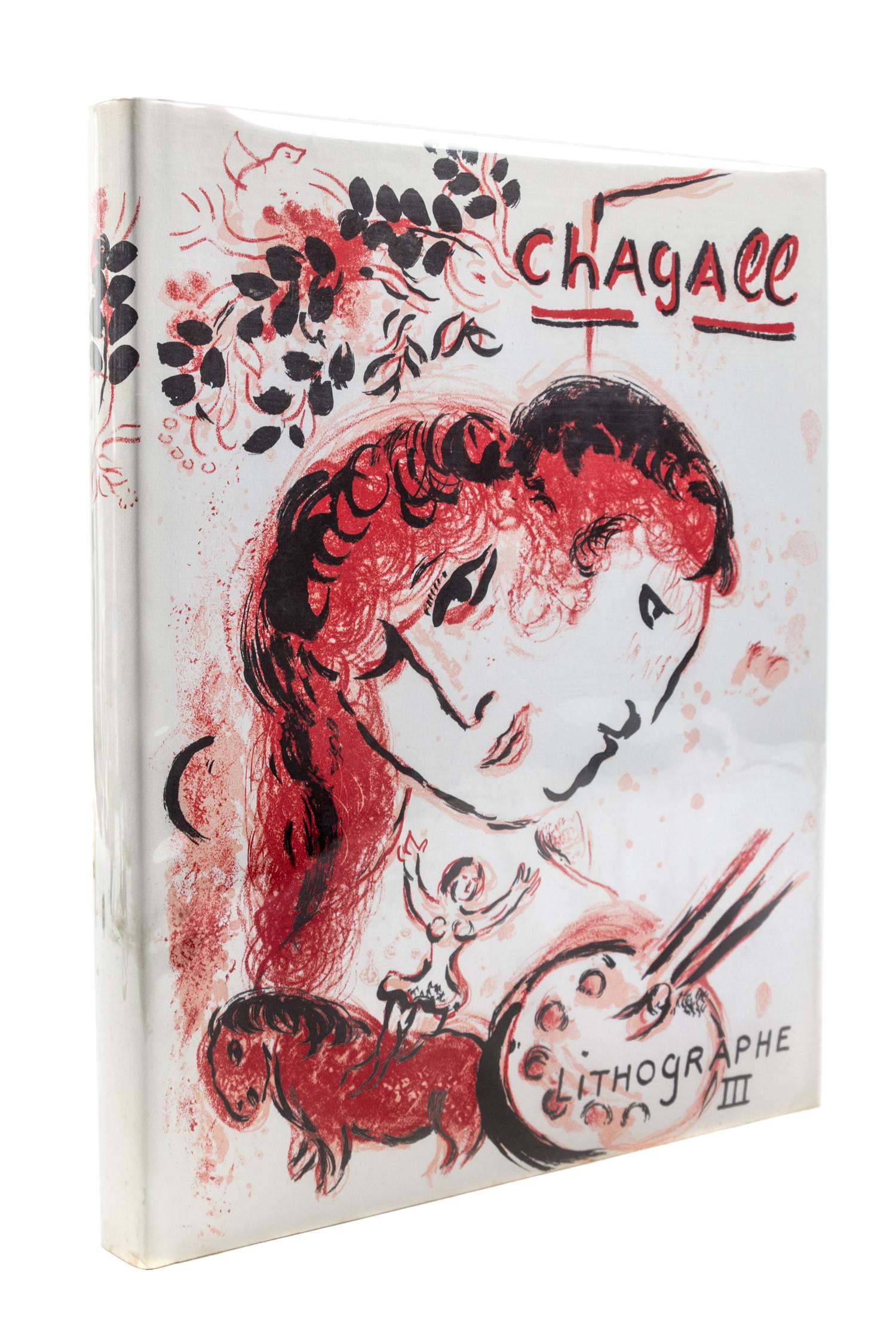 (CHAGALL, MARC) MOURLOT, FERNAND. Chagall lithograph III. Boston, (1969). Original litho. dj and frontispiece.