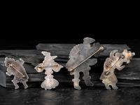 Zuni Silver and Mosaic Inlay Rainbow Man and Thunderbird Pins / Pendants