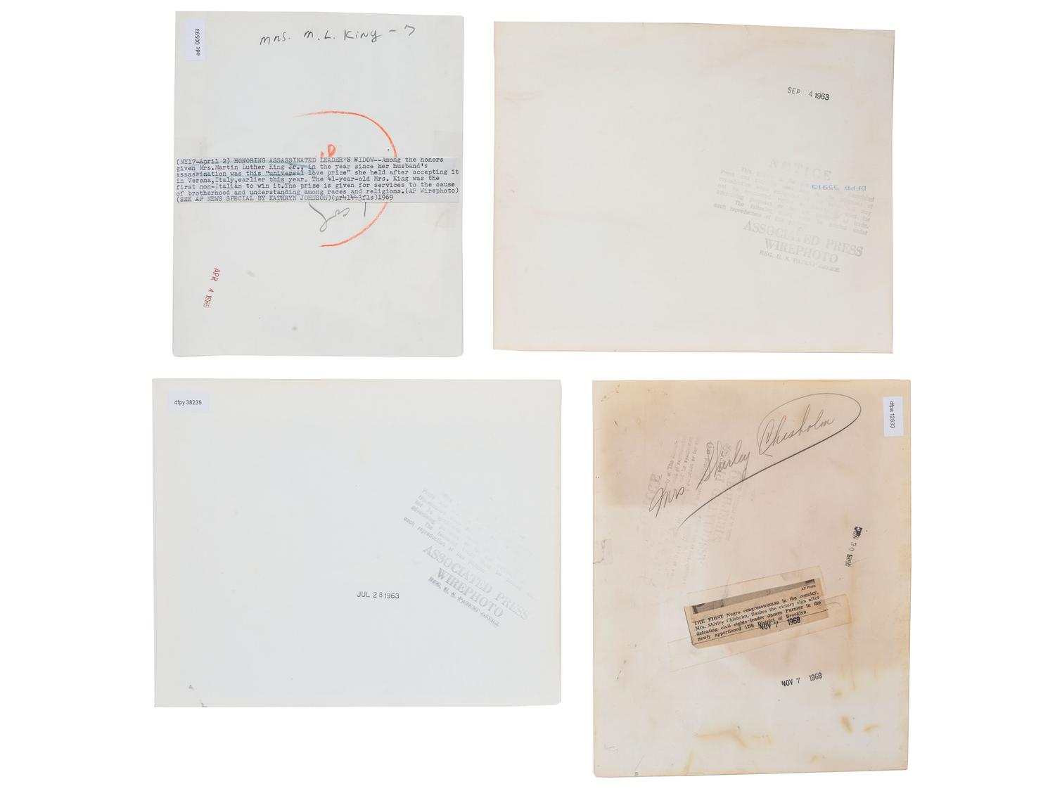 [CIVIL RIGHTS]. A group of 12 press photographs of African American and white politicians and civil rights activists. Ca 1958-1970.